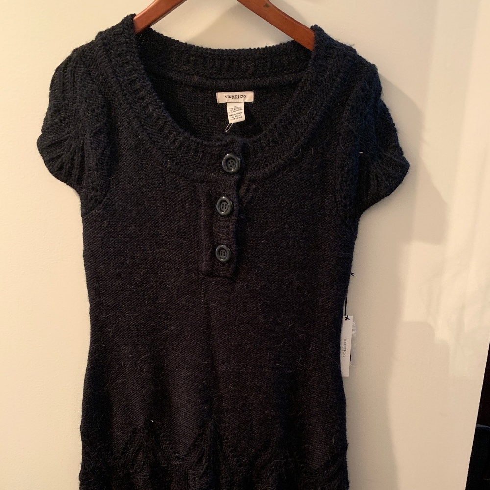 VERTIGO Paris Black Sweater Dress Sz. M